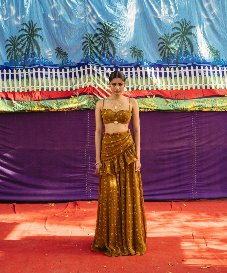 Mehendi Ochre Sharara Set