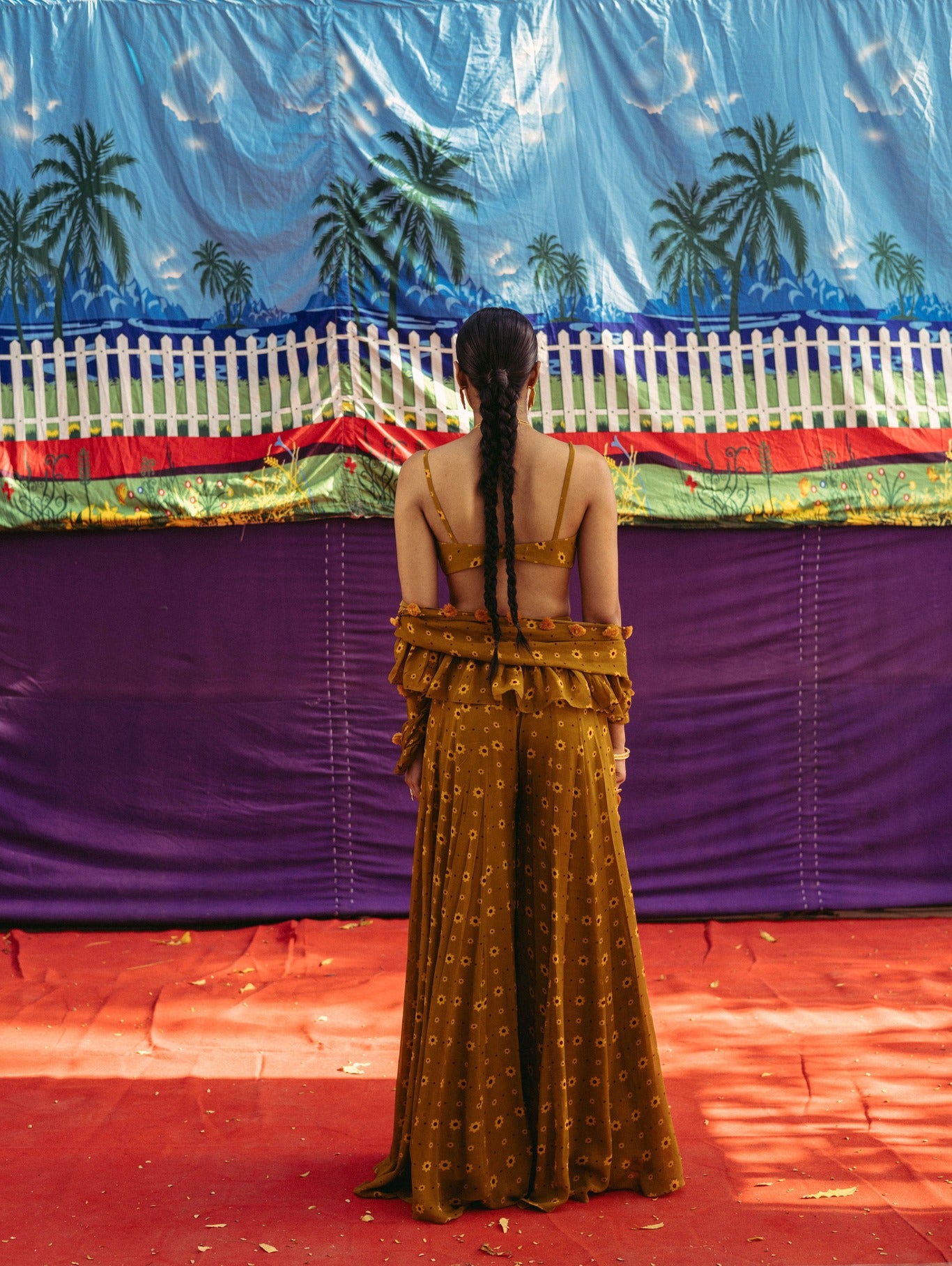 Mehendi Ochre Sharara Set