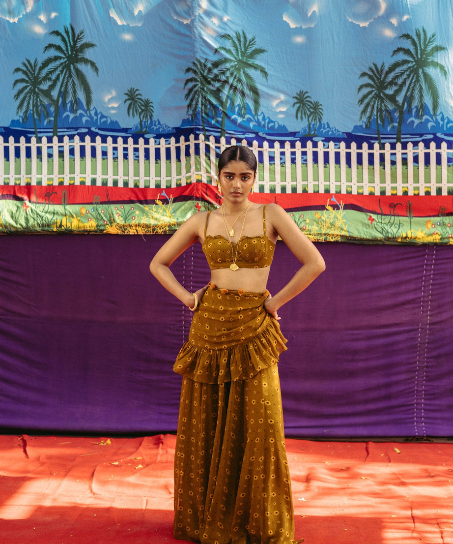 Mehendi Ochre Sharara Set