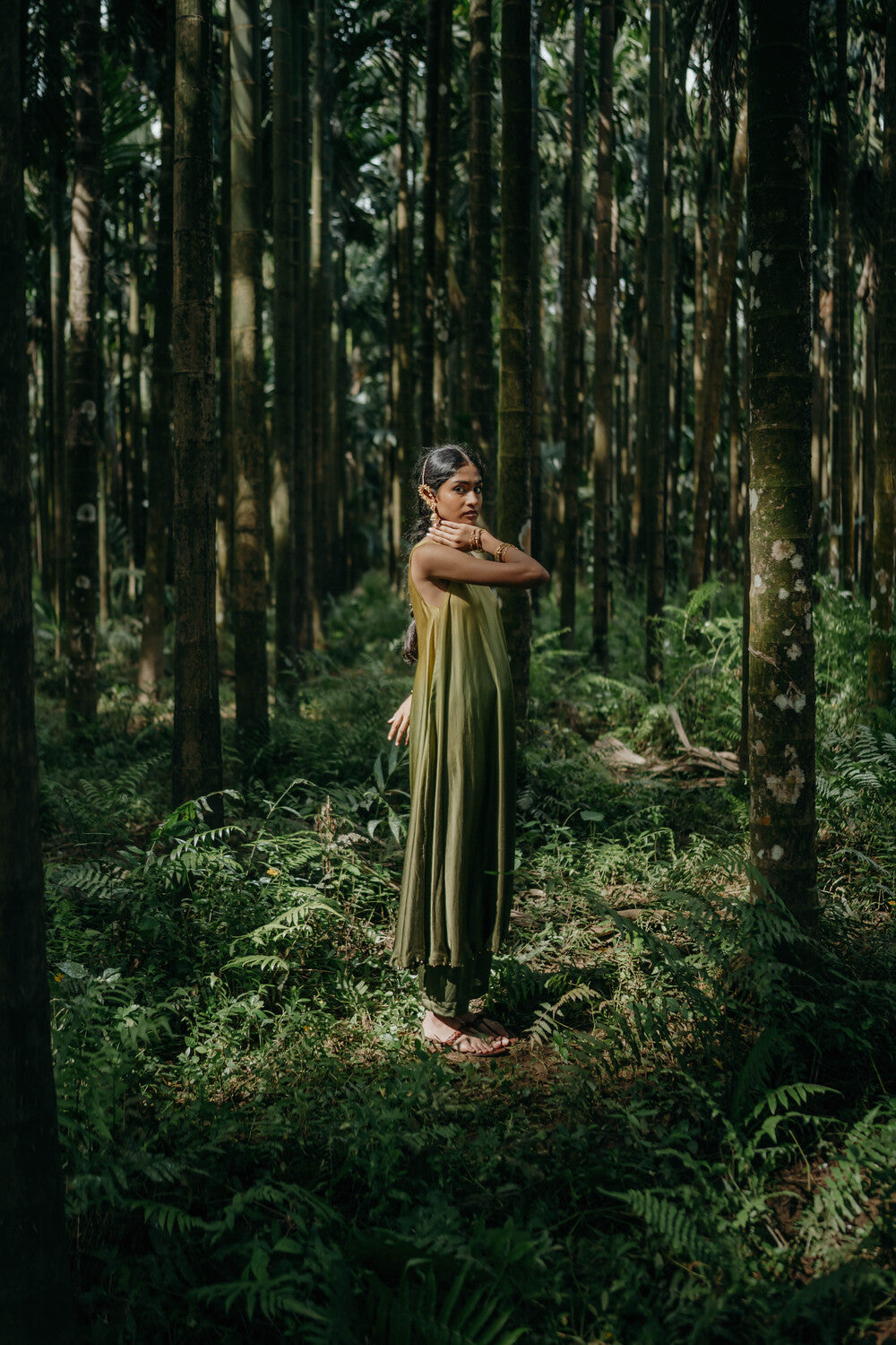 Green Shaded Tunic Set