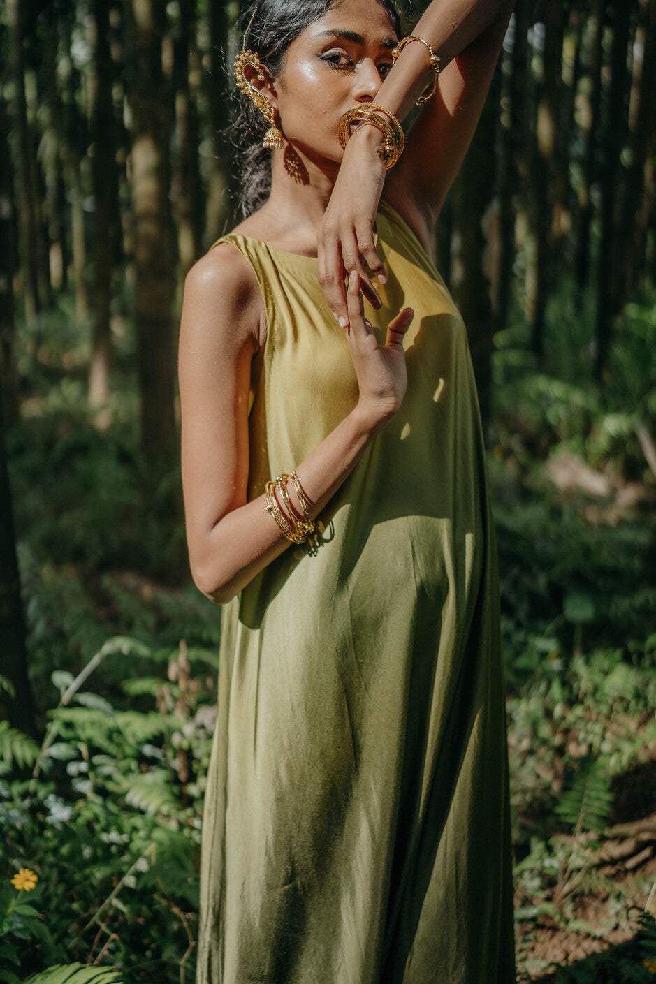 Green Shaded Tunic Set