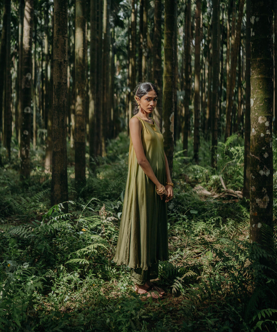 Green Shaded Tunic Set