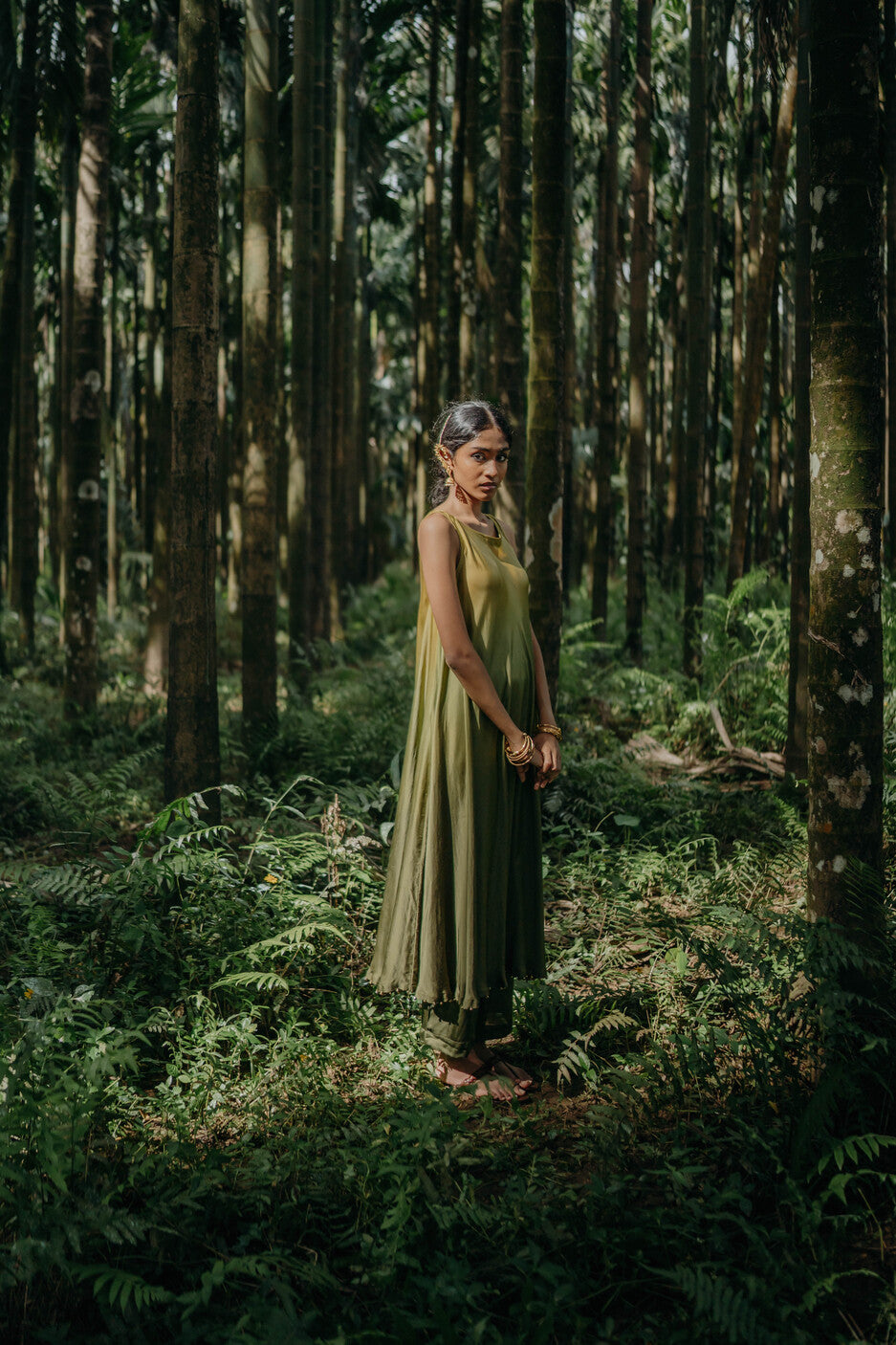 Green Shaded Tunic Set