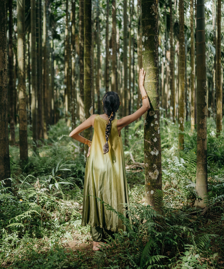 Green Shaded Tunic Set