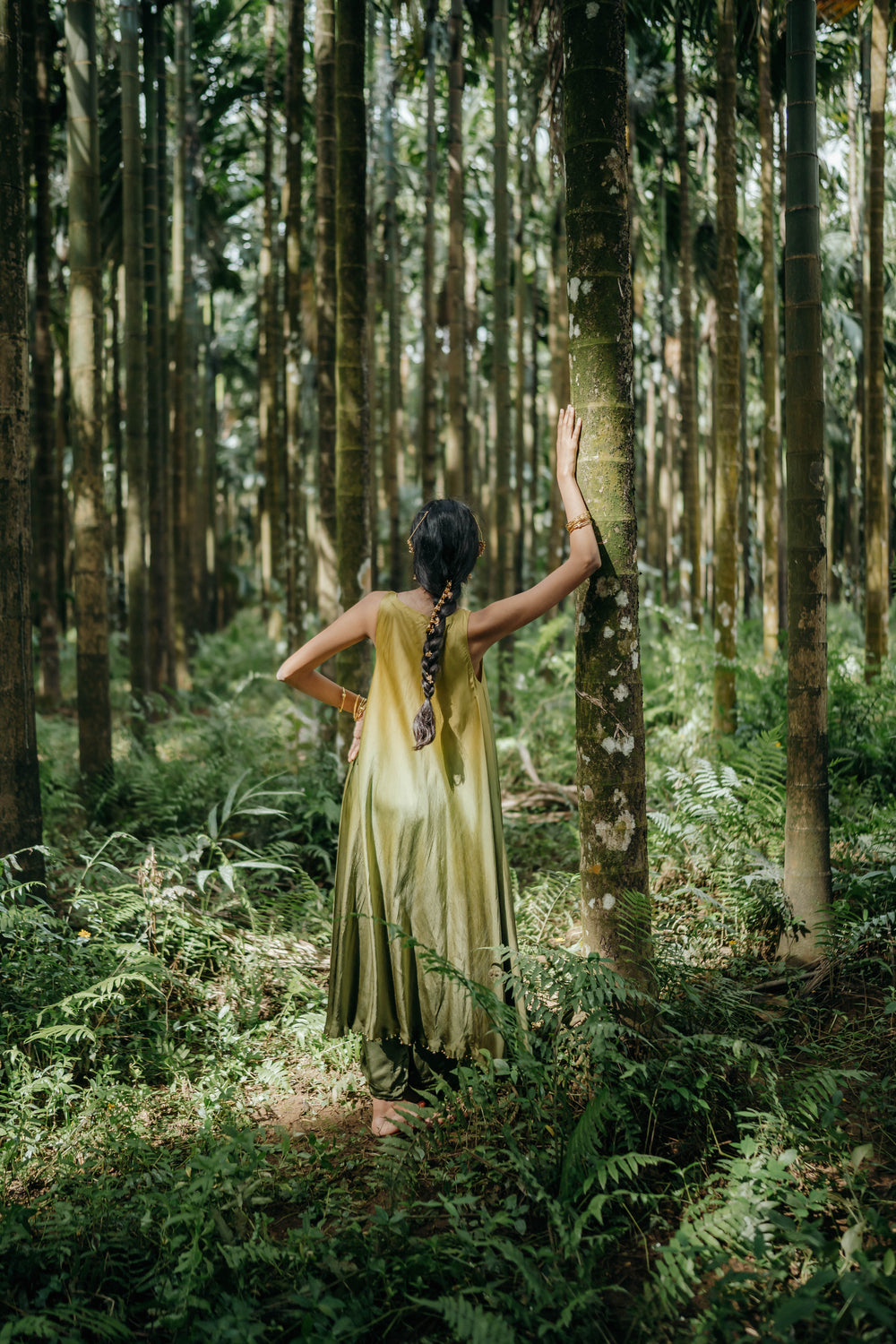 Green Shaded Tunic Set