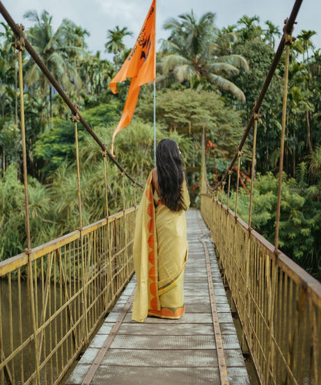 Light Green Silk Sari Set