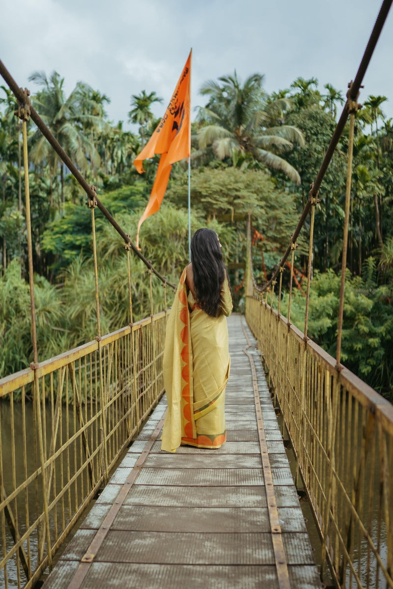 Light Green Silk Sari Set