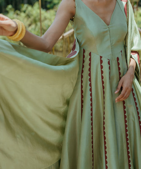 Mint Green Corset Anarkali Set