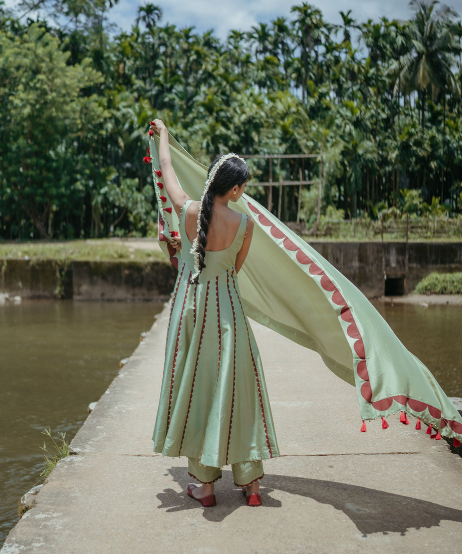 Mint Green Corset Anarkali Set