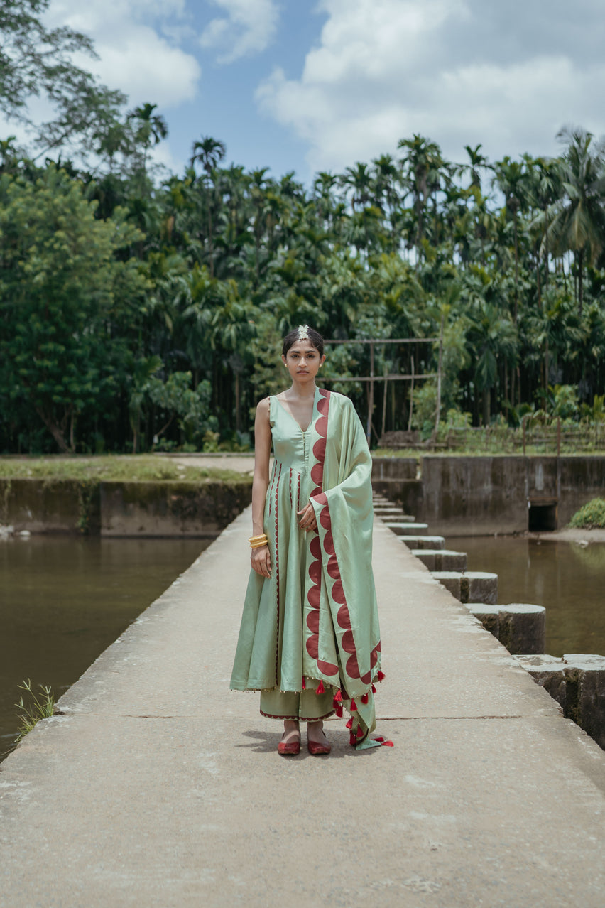 Mint Green Corset Anarkali Set