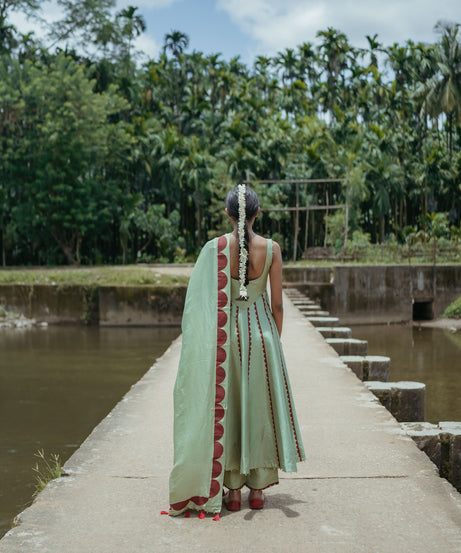 Mint Green Corset Anarkali Set