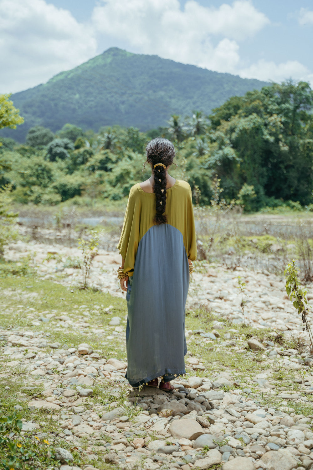 Colour Block Oversized Kaftan Set 2